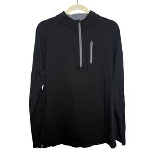 Free Fly Black Fleece Lined Quarter Zip Pullover Men’s Sz. L